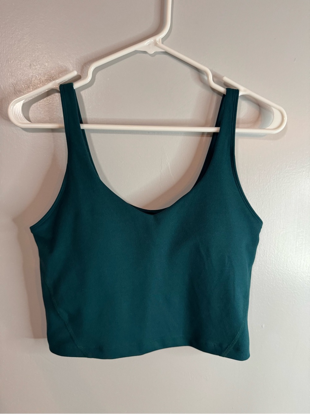 Gilly Hicks Teal Blue Ribbed Cropped Tank Size Large